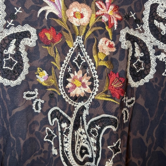 Johnny Was Leopard Print Embellished Sweatshirt - Picture 5 of 9